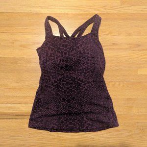 Lucy Purple Padded Activewear Yoga Top